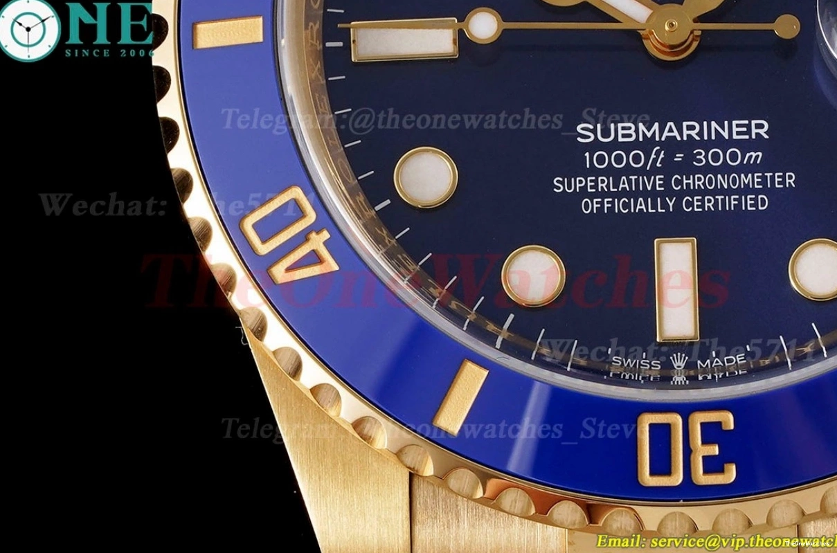 Dot VR3235 YG Submariner 41mm 126618LB Blue YG Clean 0115